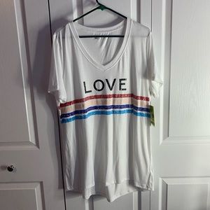 white Xersion t-shirt!